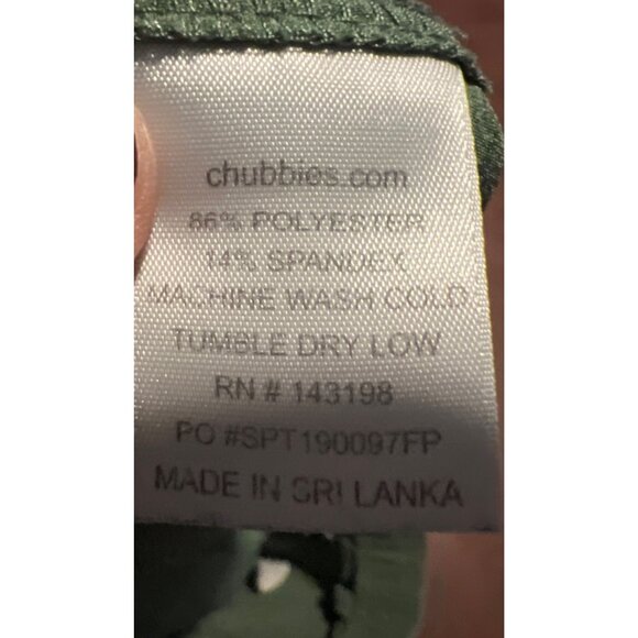 Chubbies Mens The Flints Gym Swim Hybrid Shorts Size L Green Unlined Athletic - Picture 5 of 8